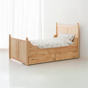 [매트리스패키지] TORINO 원목 서랍형 침대 싱글 100200 자작나무