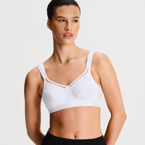 쇼크업소버 뉴클래식 가슴수술후 보정브라 요가 골프 데일리 스포츠브라 화이트