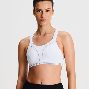 쇼크업소버 런브라 쓸림없는 흔들림제로 하이서포트 마라톤 러닝 스포츠브라 화이트