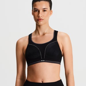 쇼크업소버 런브라 쓸림없는 흔들림제로 하이서포트 마라톤 러닝 스포츠브라 블랙
