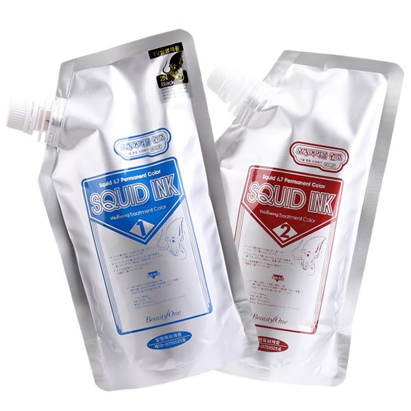뷰티원 오징어 먹물 컬러 트리트먼트 염색약 스퀴드 저자극 새치염색 500ml