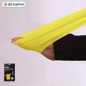 녹십자 쎈밴드 풀업 턱걸이 보조 튜빙 근력 운동 라텍스 헬스 고무 1단계(베이직 옐로우)