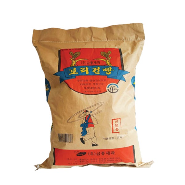 금풍제과 고소한 보리건빵 4kg /대용량포대 벌크 군대비상식량 옛날과자 전투식량