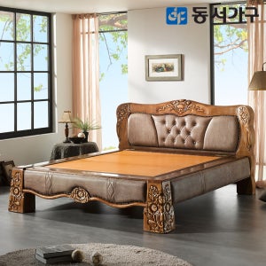 동서가구 M1 미송원목 가죽 황토 흙침대 온열 침대 Q DF634376
