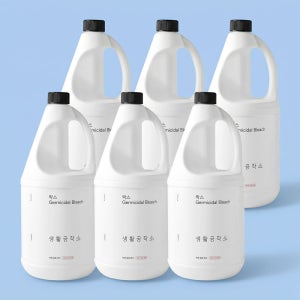 생활공작소 락스 살균소독제 화장실 청소락스 1.85L, 6개