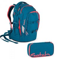 Satch by Ergobag Deep Sea Pack 2er Set Schulrucksack + Schlamperbox