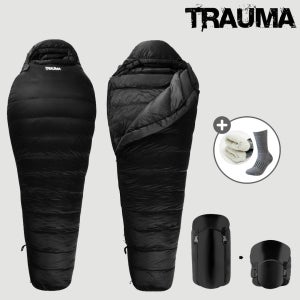 트라우마 레인저 1300 동계용 침낭 블랙 밀리터리 캠핑 덕다운