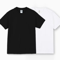 트리플에이 18수 무지 레이어드 반팔 티셔츠 흰티 면티 (빅사이즈, 남녀공용)