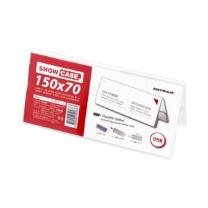 아크릴꽂이 쇼케이스 (양면 150x70mm) pop 꽂이
