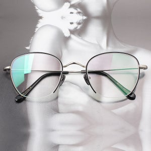 [M-0054] UNIQUE 베타티타늄 템플 국산 반무테 메탈안경