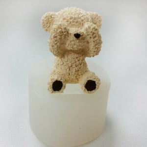 눈가린 곰돌이2D 수제몰드 / 털모양