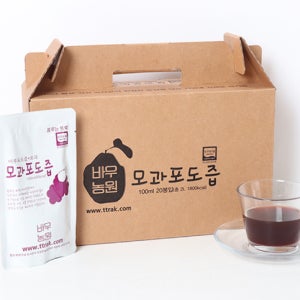 바우뜨락 믿고먹는 포도즙 모과담은 유기농 머루포도즙 착즙 주스 20개