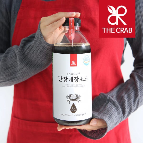 더꽃게 DIY 간장게장 간장 소스 1L 꽃게장 새우장 전복 연어 해물전용 만능소스