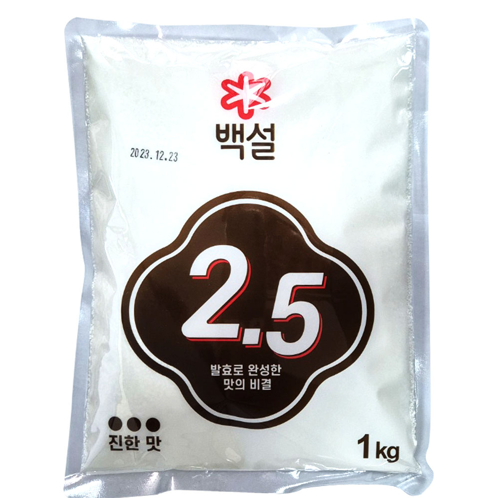 백설 발효조미료2.5 1kg 바이오<b>핵산</b>2.5%함유