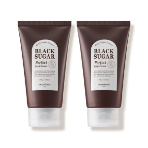 [스킨푸드/1+1] 블랙슈가 퍼펙트 매끈결 클렌징 스크럽폼 180g_스크럽클렌징폼
