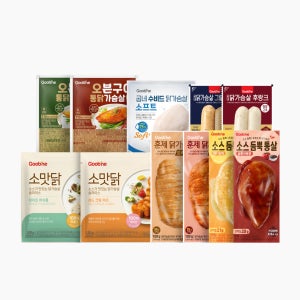 [굽네] 베스트 닭가슴살 60종 / 훈제 스테이크 소스닭 수비드 냉동 헬스