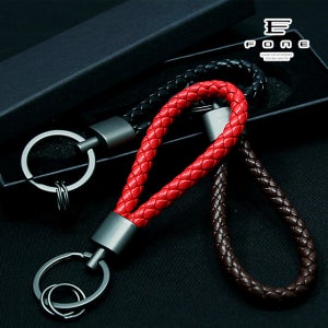 키홀더 샤르망 가죽 키링 스마트키 차키