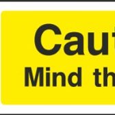 20cmx Mind The Step Sign VAT Invoice Supplied