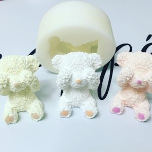 눈가린곰돌이몰드 차량용 캐릭터수제 석고방향제재료 실리콘몰드