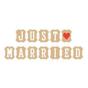 [클리어런스] 빈티지 가랜드 [JUST MARRIED] LPRG08 감성 웨딩가랜드 가렌다