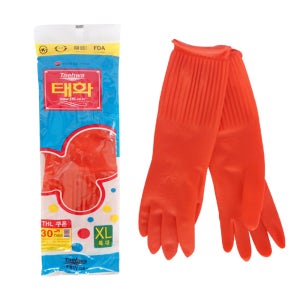 태화 고무장갑 식품 업소 주방 가정 1박스(뉴특대는 프리사이즈로표기) XL(특대형), 레드, 100개