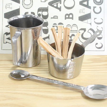 304스텐 에스프레소 베이킹 손잡이 계량컵 200ml