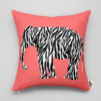 zebra pattern on elephant cushion