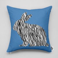 zebra pattern on rabbit cushion-토끼위에 지브라 패턴 쿠션