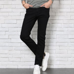 남자청바지 찡포켓 블랙 슬림핏 데님(FJ01)