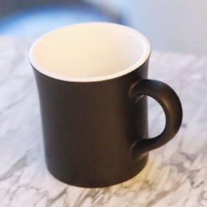 [디시위시] 킴스아트 무광블랙 머그잔 310ml 전사인쇄 도자기인쇄 홈카페 카페용 예쁜 도자기 머그