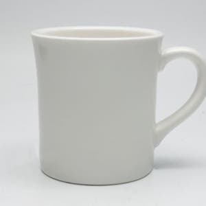 [디시위시] 킴스아트 머그잔 310ml 화이트 전사인쇄 도자기인쇄 홈카페 카페용 예쁜 도자기 머그