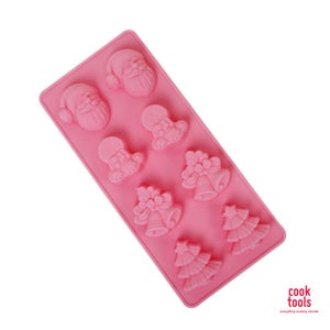 성탄절 실리콘몰드 크리스마스 양갱 젤리 초콜렛 몰드 4종 8구 (산타, 트리, 초, 종)