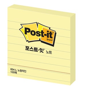 3M 포스트잇 노트 654-L(라인)