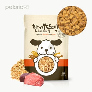 펫토리아 한끼뚝딱 말랑말랑 소프트 강아지 사료 황태+소고기, 3kg, 1개