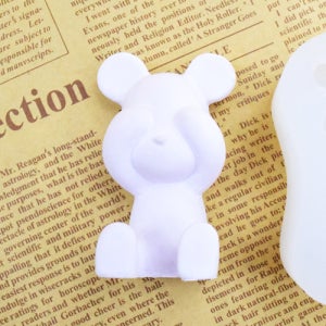 눈가린 민무늬 베어 수제몰드