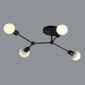 유니크 4등 직부 블랙 식탁등 인테이러 조명