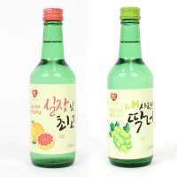 참이슬 과일주 소주병 라벨지 스티커 회식 행사 이벤트