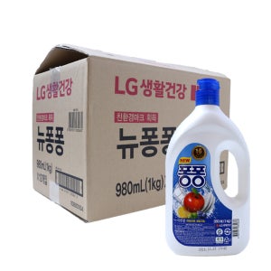 뉴 퐁퐁 향균 12개 LG정품 1kg 주방세제 야채과일 세정가능 김장용품 식당 청소 욕실