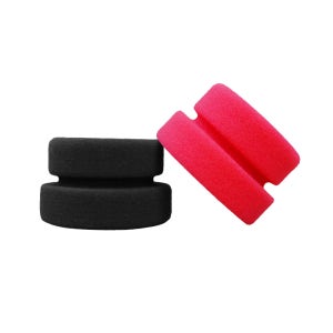 [퓨어스타] 듀얼 스탬프 어플리케이터 시즌2 (블랙 & 레드) 2개 세차용 왁스 스펀지