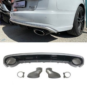 아우디 A6 C7 RS6룩 스타일 리어디퓨져 세트(2016-2018)