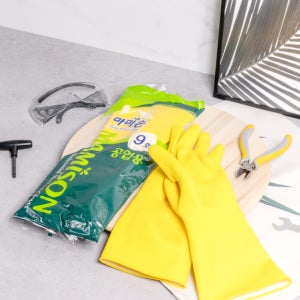 마미손 공업용 고무장갑 9호 노랑