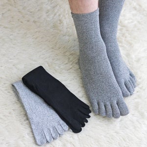 면100 쿨텍스 장목 남성 발가락양말 5켤레 빠른 땀흡수 무좀 항균 양말