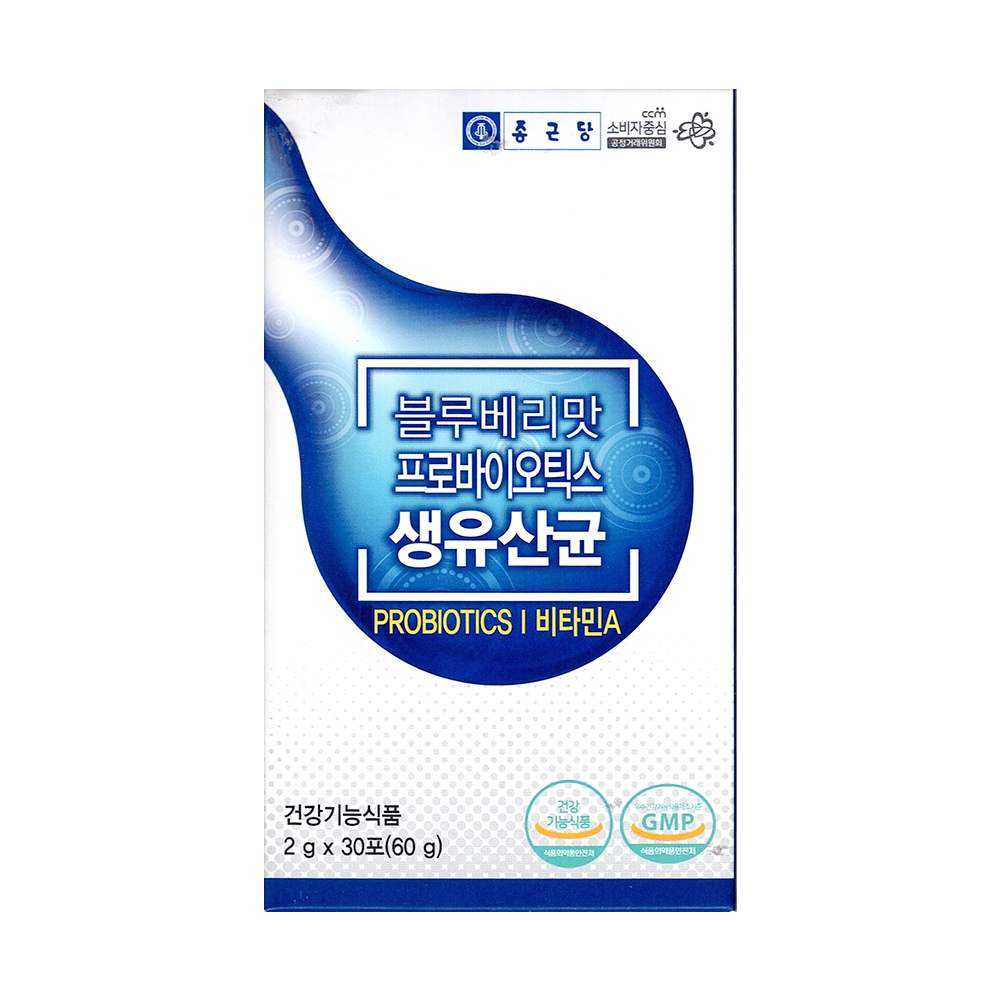 종근당 블루베리맛 <b>프로바이오틱스</b> 생유산균 2g x 30포