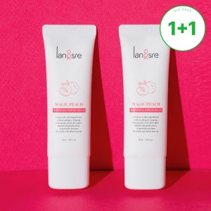 1+1 랑스레 매직피치 화이트닝 쌩얼 민낯 광채 톤업 미백크림 50ml