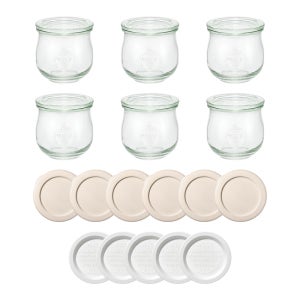 [실리콘+독일PE뚜껑 포함] WECK 웩서울 튤립 370ml WE746 1박스 6개
