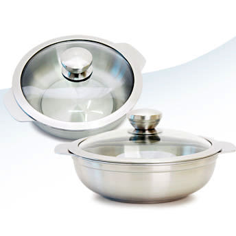CARITAS 통5중 알라딘 인덕션 스텐 냄비 뚝배기 솥밥 계란찜 이유식 미니냄비 12cm