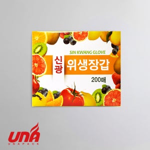 위생장갑 200매 x 20개 신광 두툼한 비닐장갑