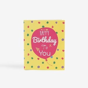 풍선 생일축하 카드