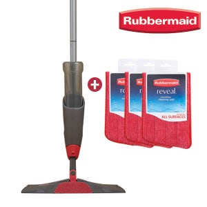 패드3장 러버메이드 리빌 물걸레 청소밀대 (스프레이밀대+전용패드 걸레3매)