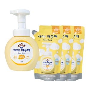 아이깨끗해 핸드워시 용기 1+리필 3 / 거품형 손세정제